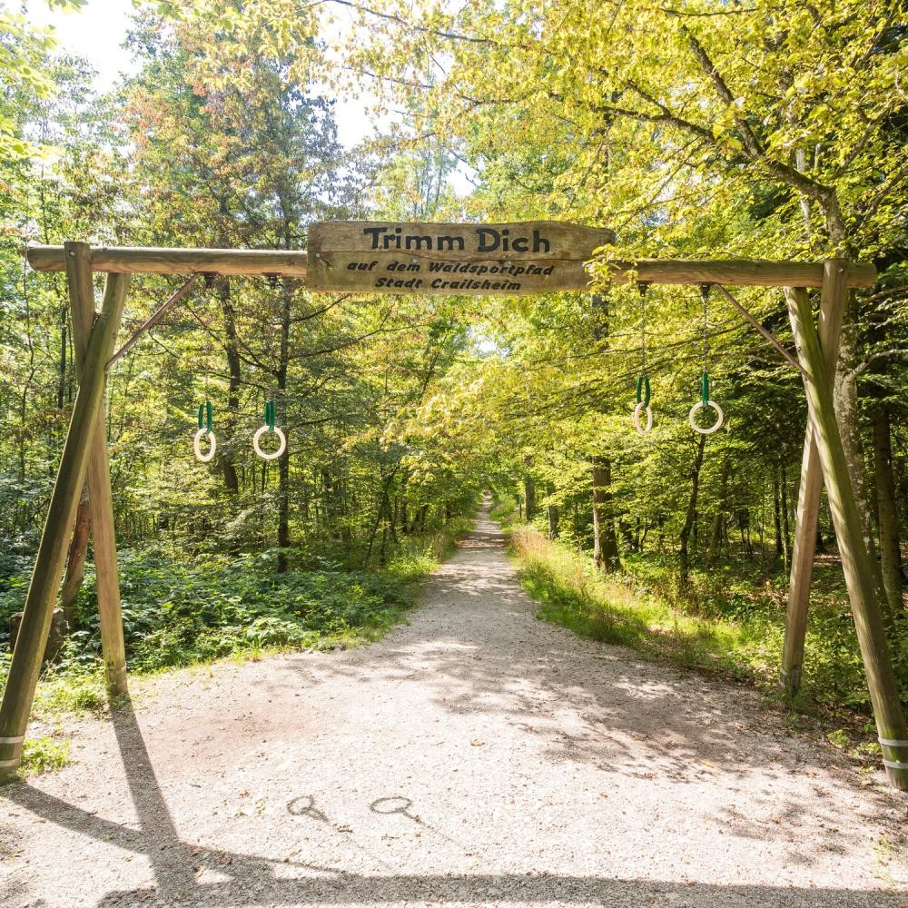 Zu sehen ist der Startpunkt des Trimm-dich-Pfads