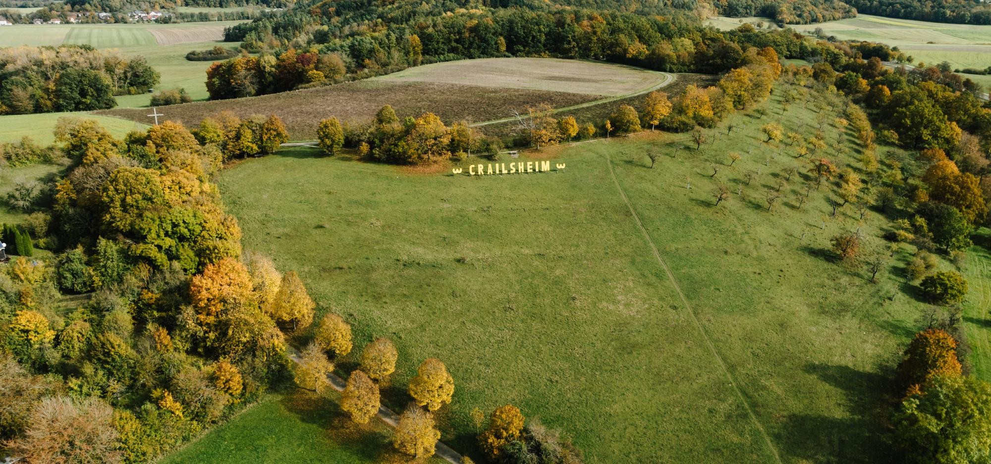 Luftaufnahme des Crailsheim-Signs